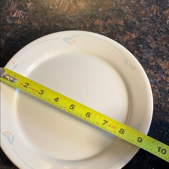 4 Corelle Windflower 9” luncheon Plates - Picture 9 of 9